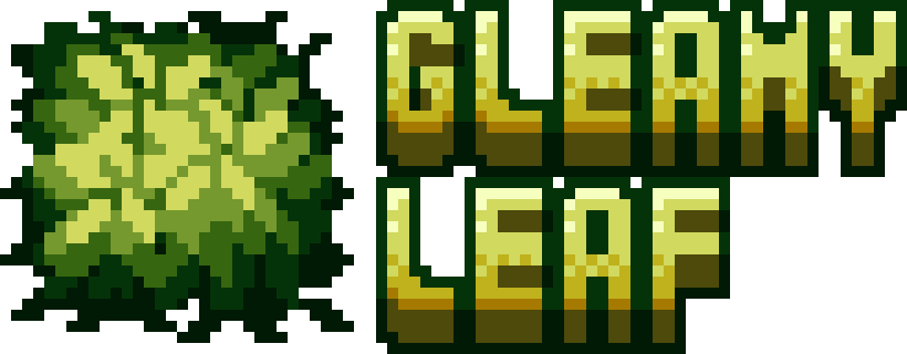 GleamyLeaf long logo